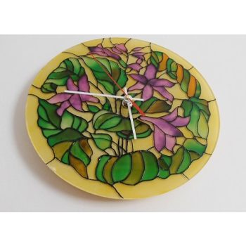 Üveglapra festett faliórák