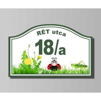 házszámtábla.