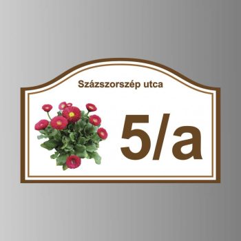 házszámtábla.