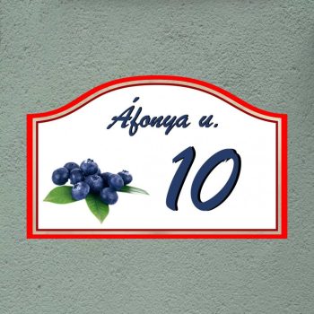 házszámtábla.