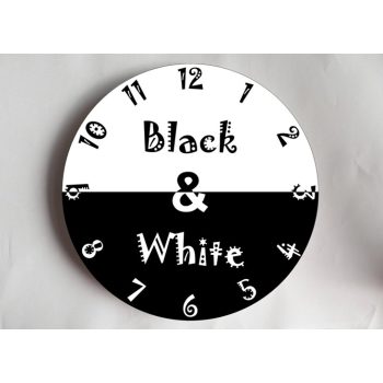 fekete-fehér falióra