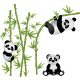 bambuszos, pandás falmatrica