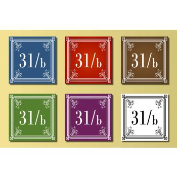 Négyzet alakú házszámtábla