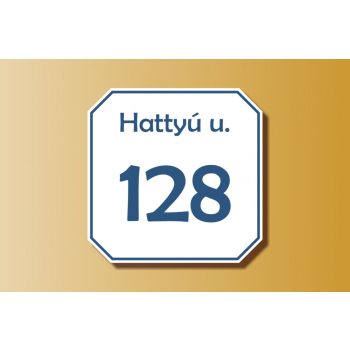 Négyzet alakú, házszámtábla