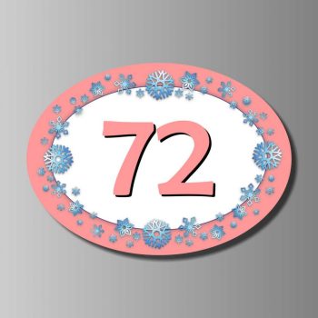 Házszámtábla - ovális alakú