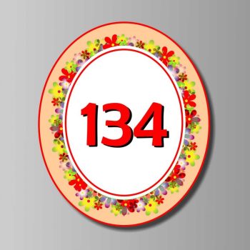 Házszámtábla - ovális alakú