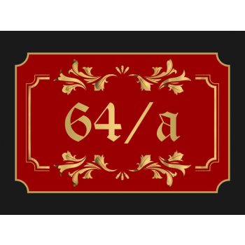 Téglalap alakú házszámtábla