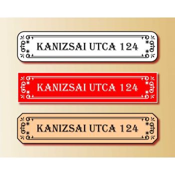 Házszámtábla - utcatábla