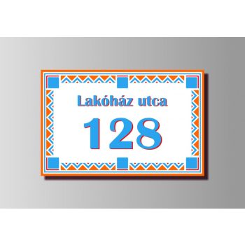 Téglalap alakú házszámtábla